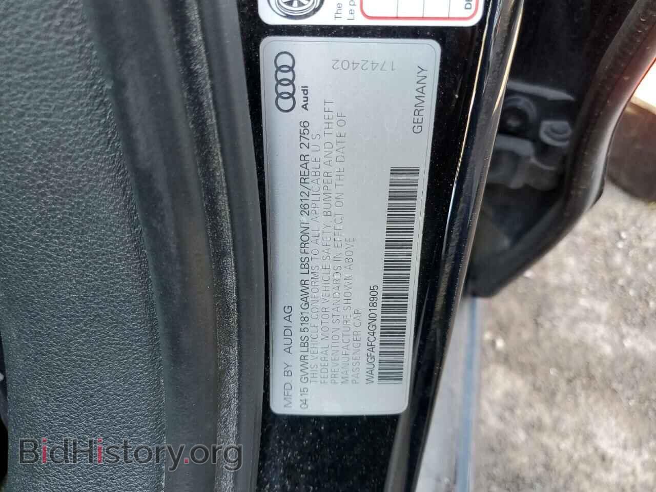 2016 AUDI A6 - VIN: WAUGFAFC4GN018905 - Photo 12
