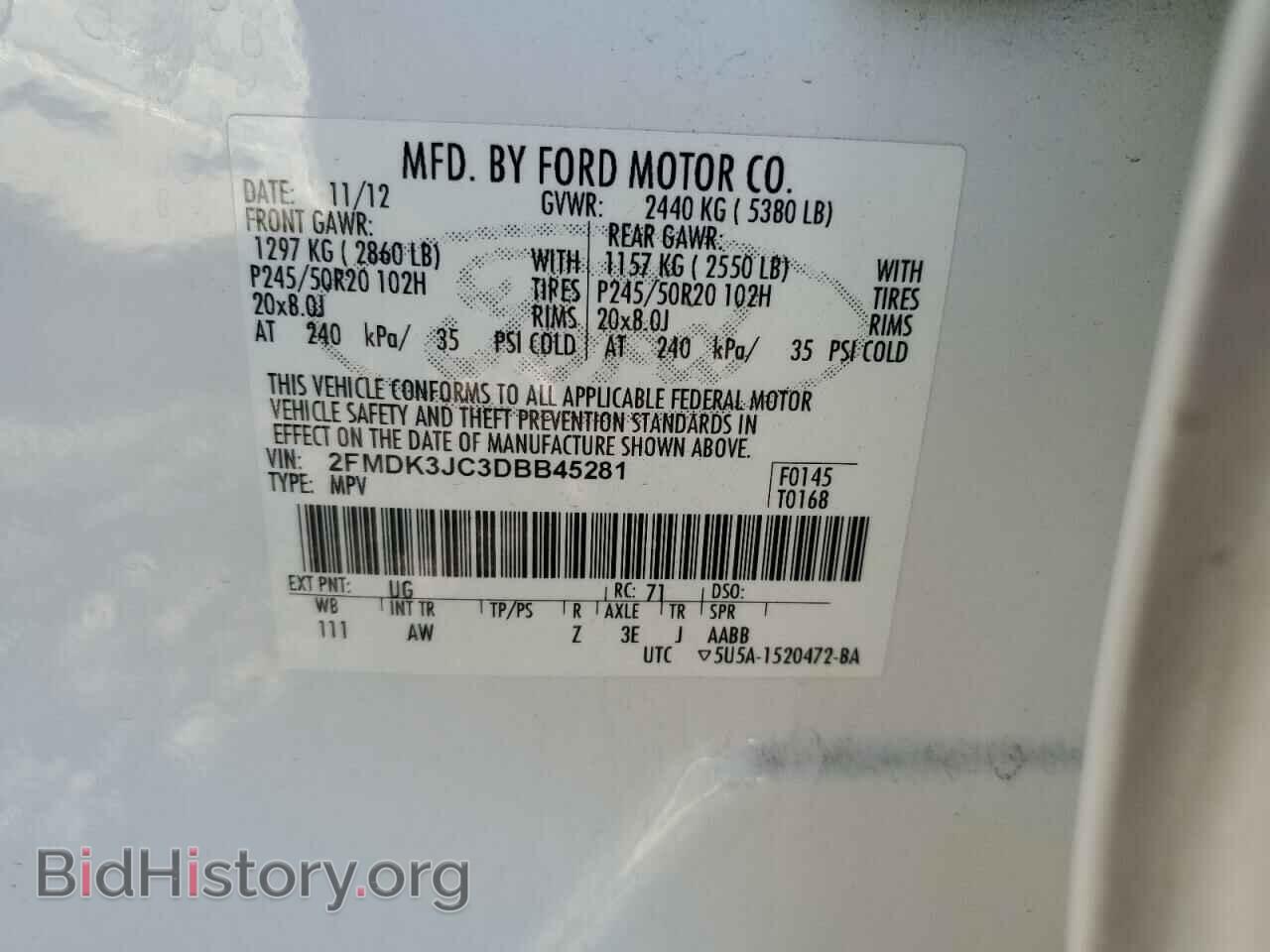 2013 FORD EDGE - VIN: 2FMDK3JC3DBB45281 - Photo 12