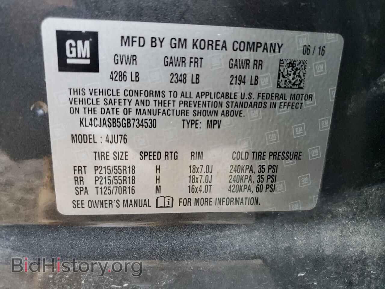 2016 BUICK ENCORE - VIN: KL4CJASB5GB734530 - Photo 13