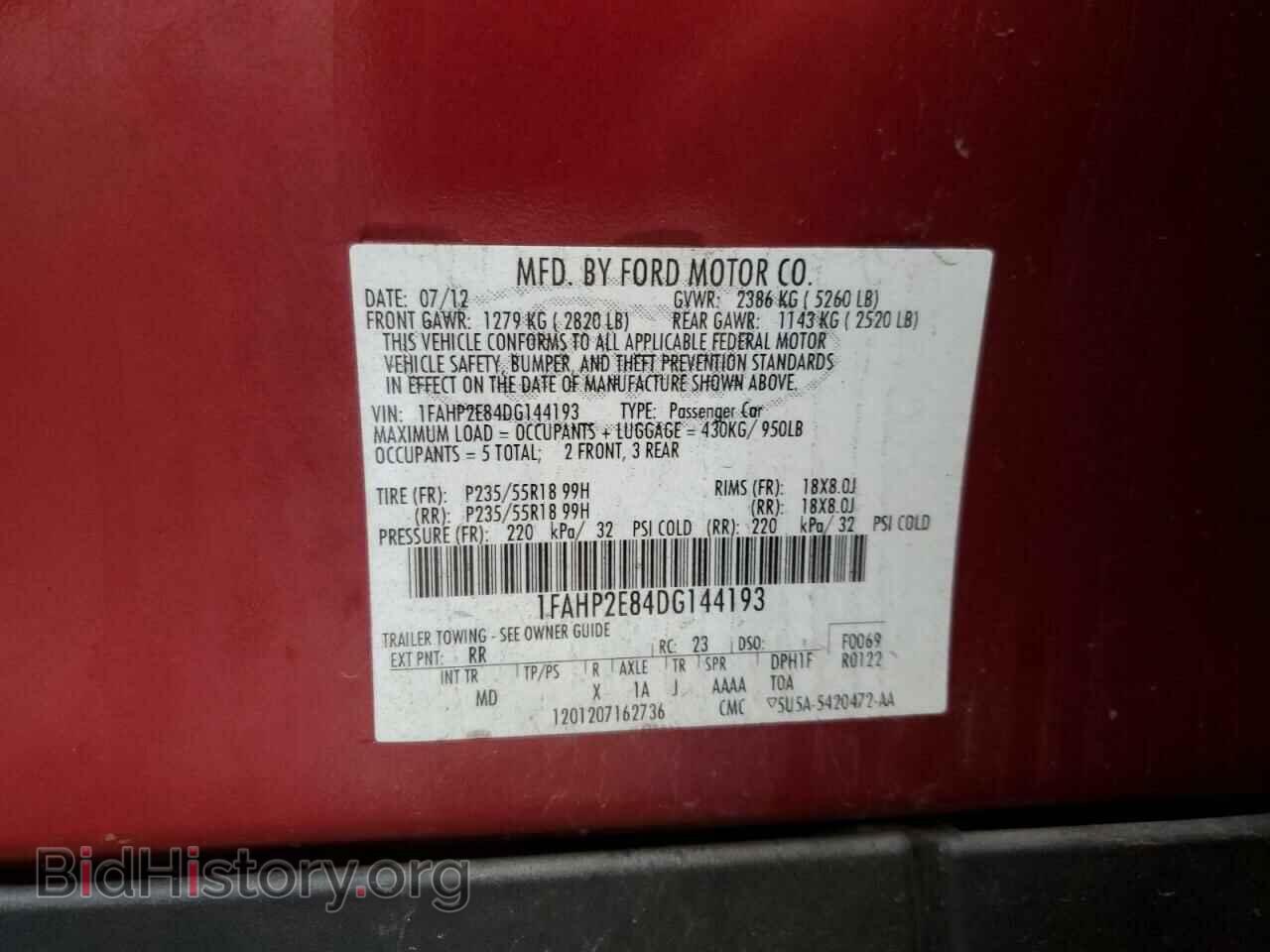 2013 FORD TAURUS - VIN: 1FAHP2E84DG144193 - Photo 12