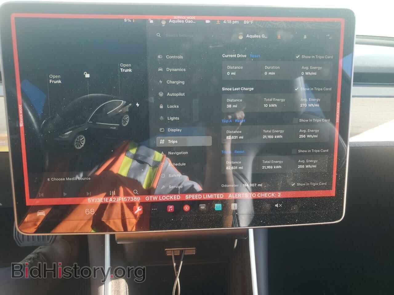 2018 TESLA MODEL 3 - VIN: 5YJ3E1EA2JF157389 - Фото 9
