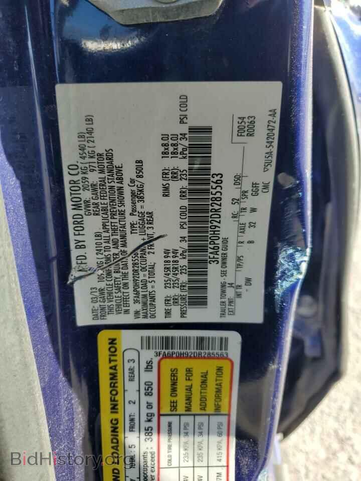 2013 FORD FUSION - VIN: 3FA6P0H92DR285563 - Photo 12