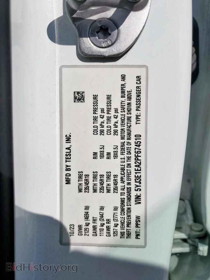 2023 TESLA MODEL 3 - VIN: 5YJ3E1EA2PF674510 - Photo 12