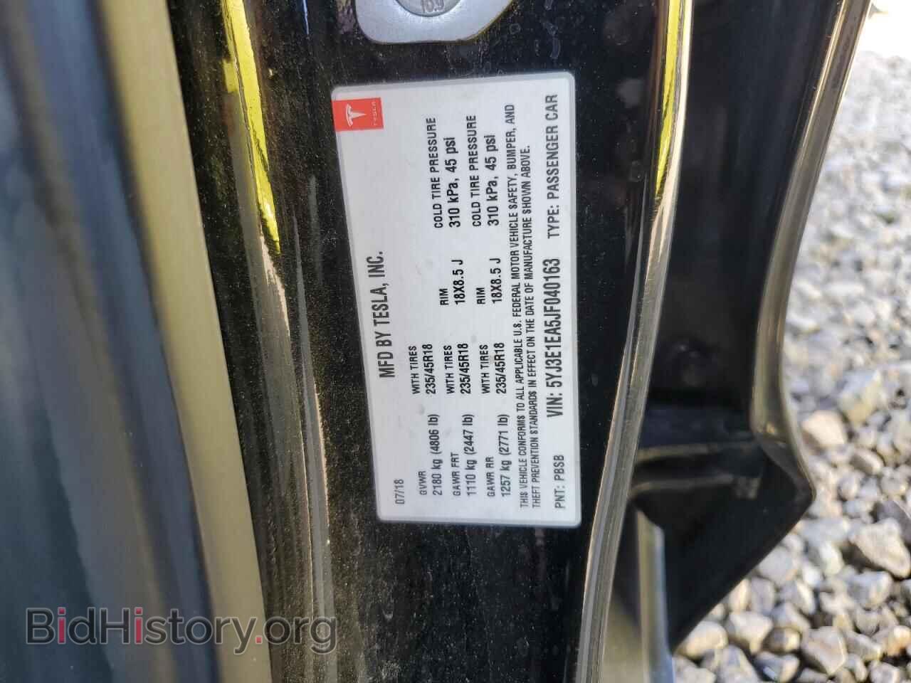 2018 TESLA MODEL 3 - VIN: 5YJ3E1EA5JF040163 - Photo 13