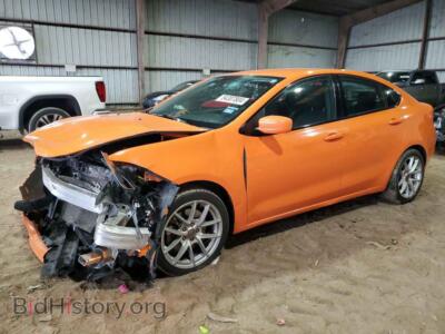 2013 Dodge DART SXT, orange — VIN 1C3CDFBA2DD336567, Copart