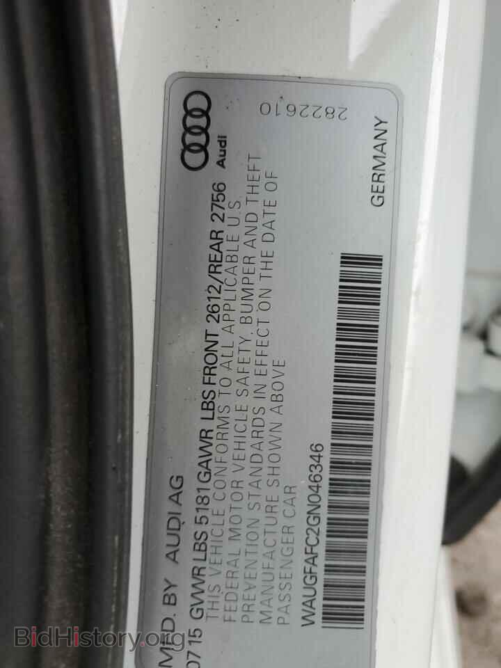 2016 AUDI A6 - VIN: WAUGFAFC2GN046346 - Фото 13