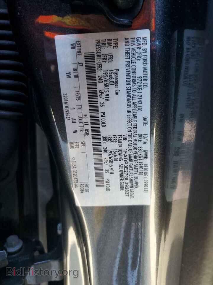 2016 FORD FOCUS - VIN: 1FADP3E27GL392837 - Photo 12