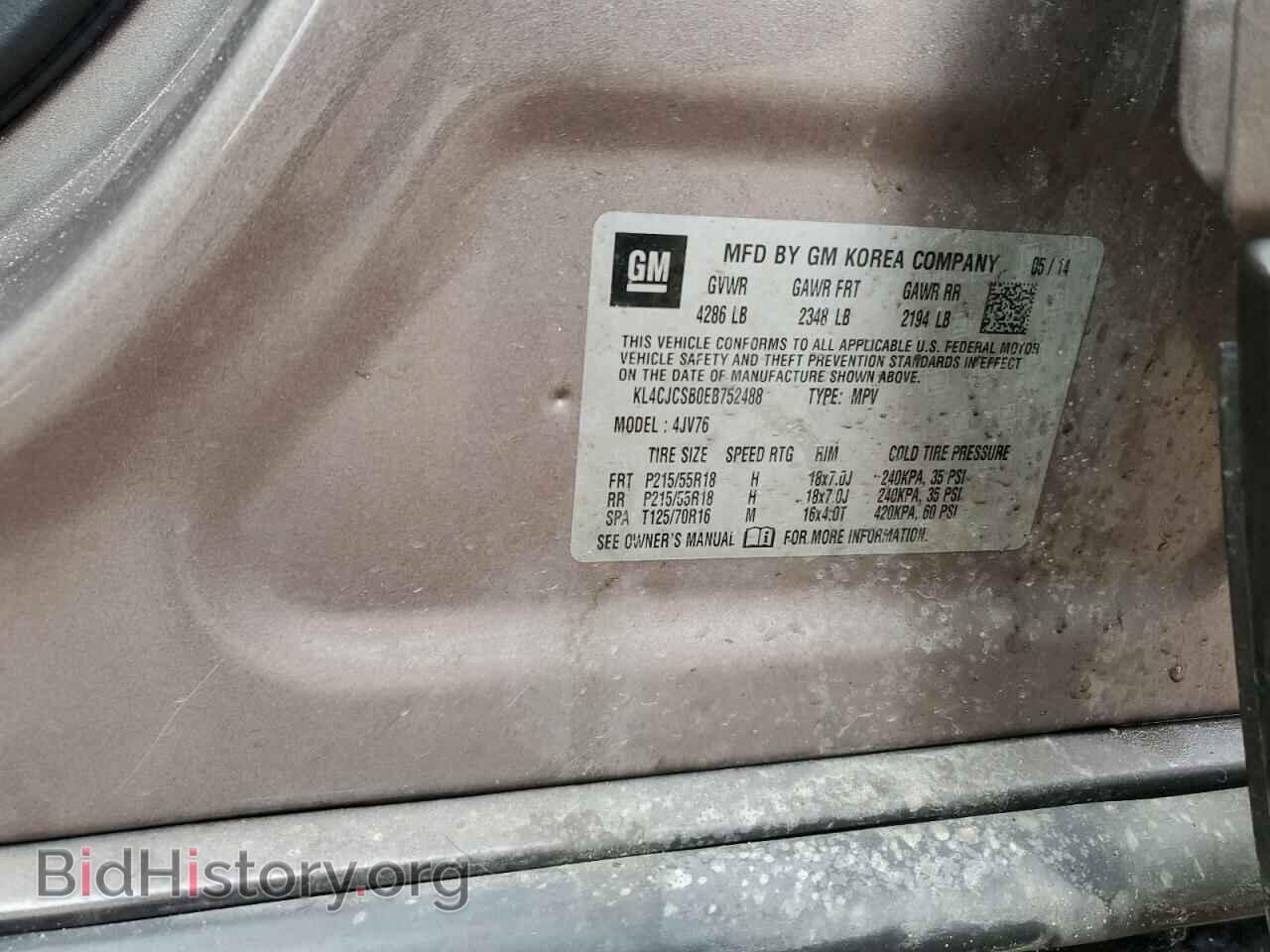 2014 BUICK ENCORE - VIN: KL4CJCSB0EB752488 - Фото 15