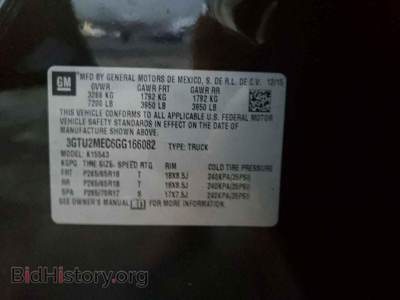 2016 GMC SIERRA - VIN: 3GTU2MEC6GG166082 - Фото 12