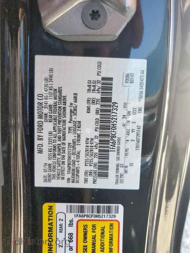2017 FORD MUSTANG - VIN: 1FA6P8CF0H5217329 - Фото 13