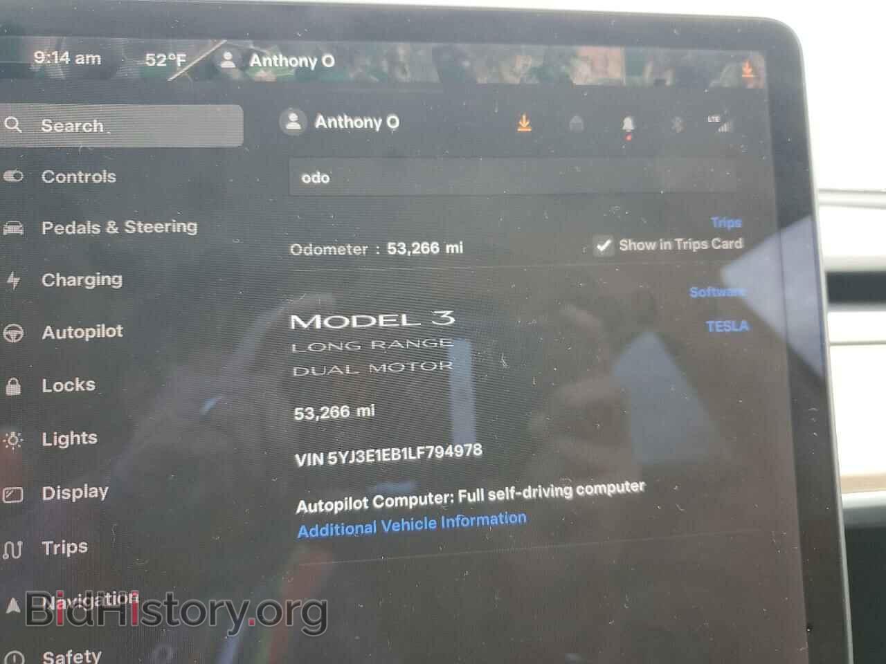 2020 TESLA MODEL 3 - VIN: 5YJ3E1EB1LF794978 - Фото 9