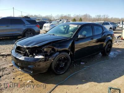2014 Dodge AVENGER SE, черный — VIN 1C3CDZAG3EN129267, Copart