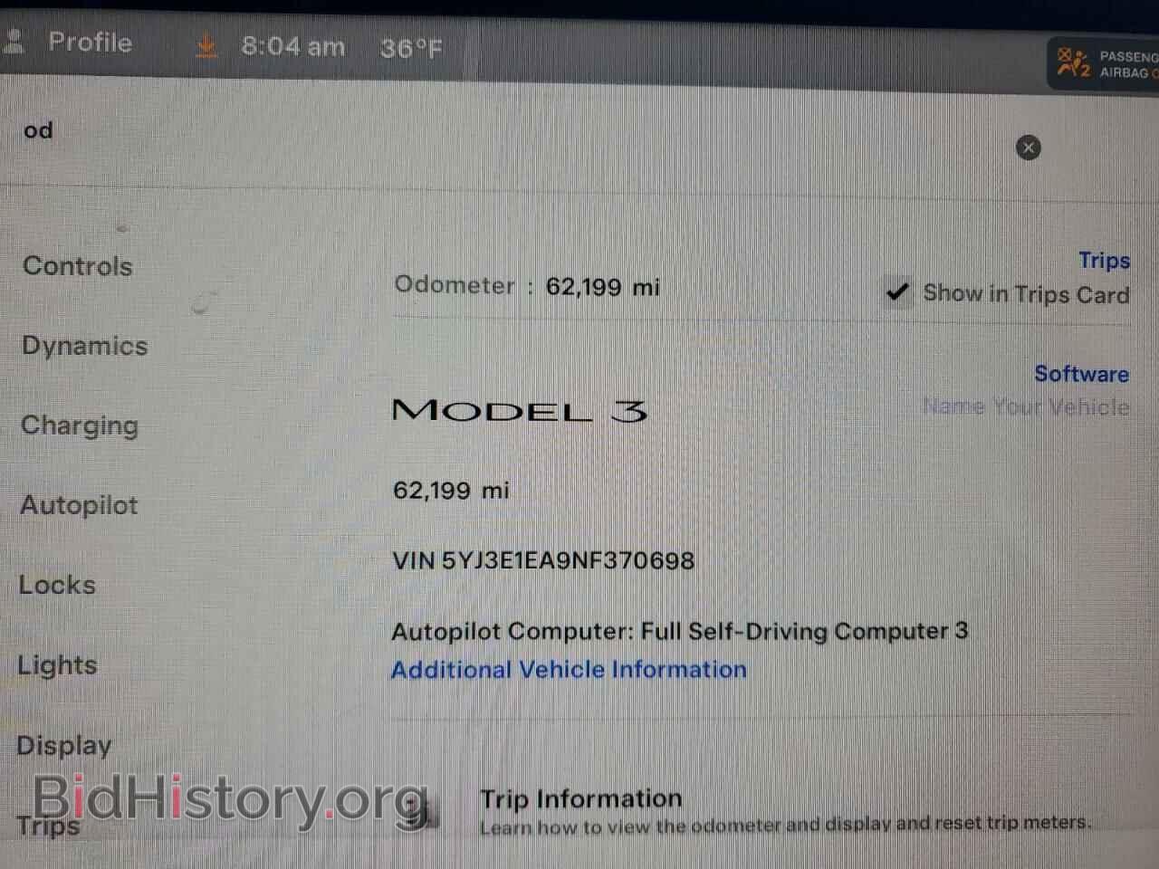 2022 TESLA MODEL 3 - VIN: 5YJ3E1EA9NF370698 - Фото 9