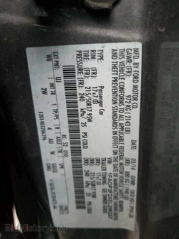 2014 FORD FOCUS - VIN: 1FADP3F2XEL296227 - Фото 12