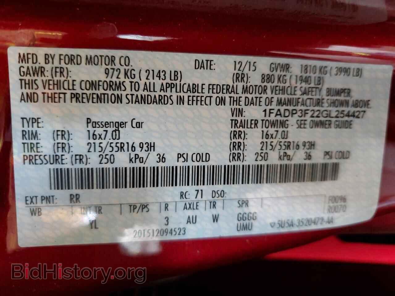 2016 FORD FOCUS - VIN: 1FADP3F22GL254427 - Photo 12