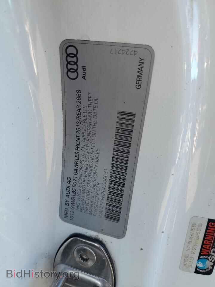 2013 AUDI A5 - VIN: WAULFAFH2DN006631 - Фото 12