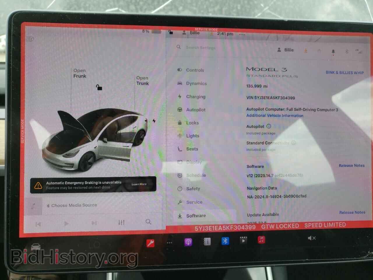 2019 TESLA MODEL 3 - VIN: 5YJ3E1EA5KF304399 - Фото 9