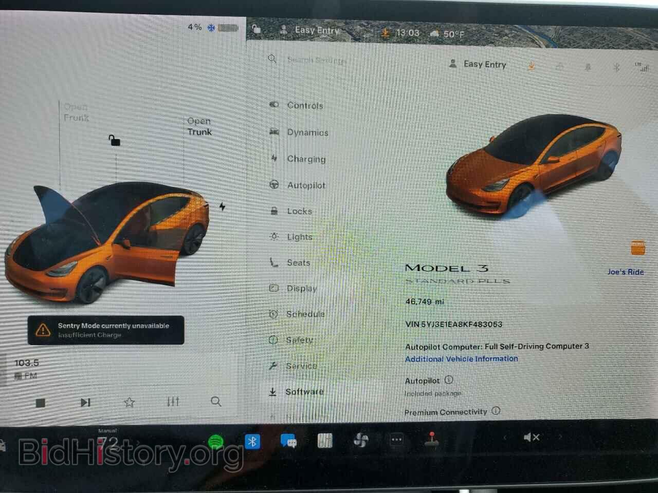 2019 TESLA MODEL 3 - VIN: 5YJ3E1EA8KF483053 - Фото 9