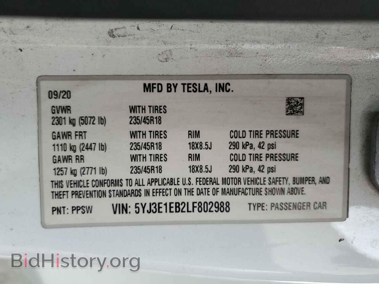 2020 TESLA MODEL 3 - VIN: 5YJ3E1EB2LF802988 - Photo 13
