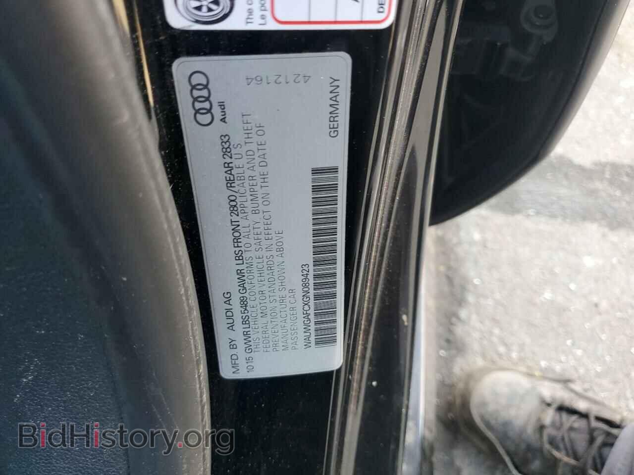 2016 AUDI A7 - VIN: WAUWGAFCXGN089423 - Фото 12