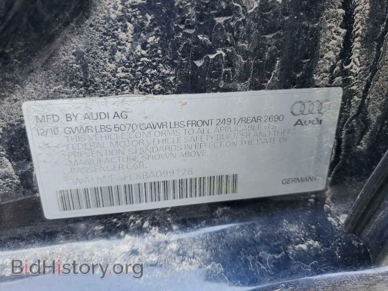 2011 AUDI A4 - VIN: WAUWFAFLXBA099128 - Фото 12