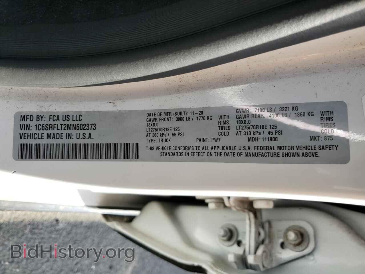 2021 RAM 1500 - VIN: 1C6SRFLT2MN602373 - Photo 12