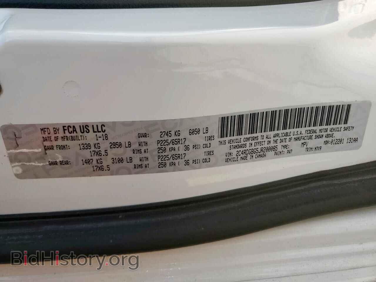 2018 DODGE CARAVAN - VIN: 2C4RDGBG5JR200085 - Photo 13