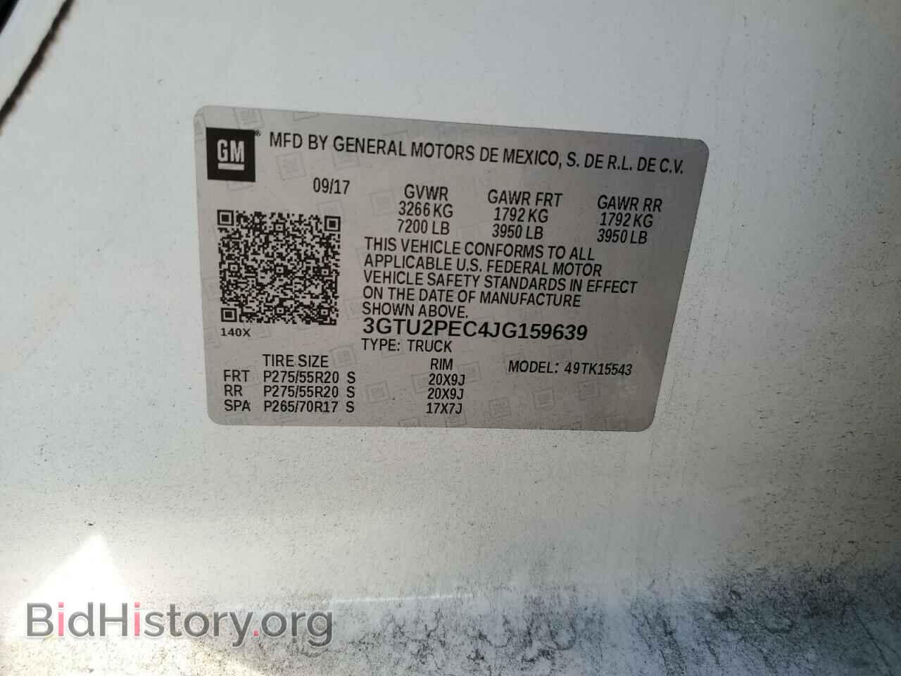 2018 GMC SIERRA - VIN: 3GTU2PEC4JG159639 - Фото 13