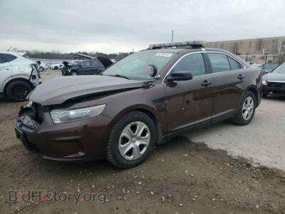 2013 Ford TAURUS Police Interceptor, brown — VIN 1FAHP2M8XDG121406, Copart