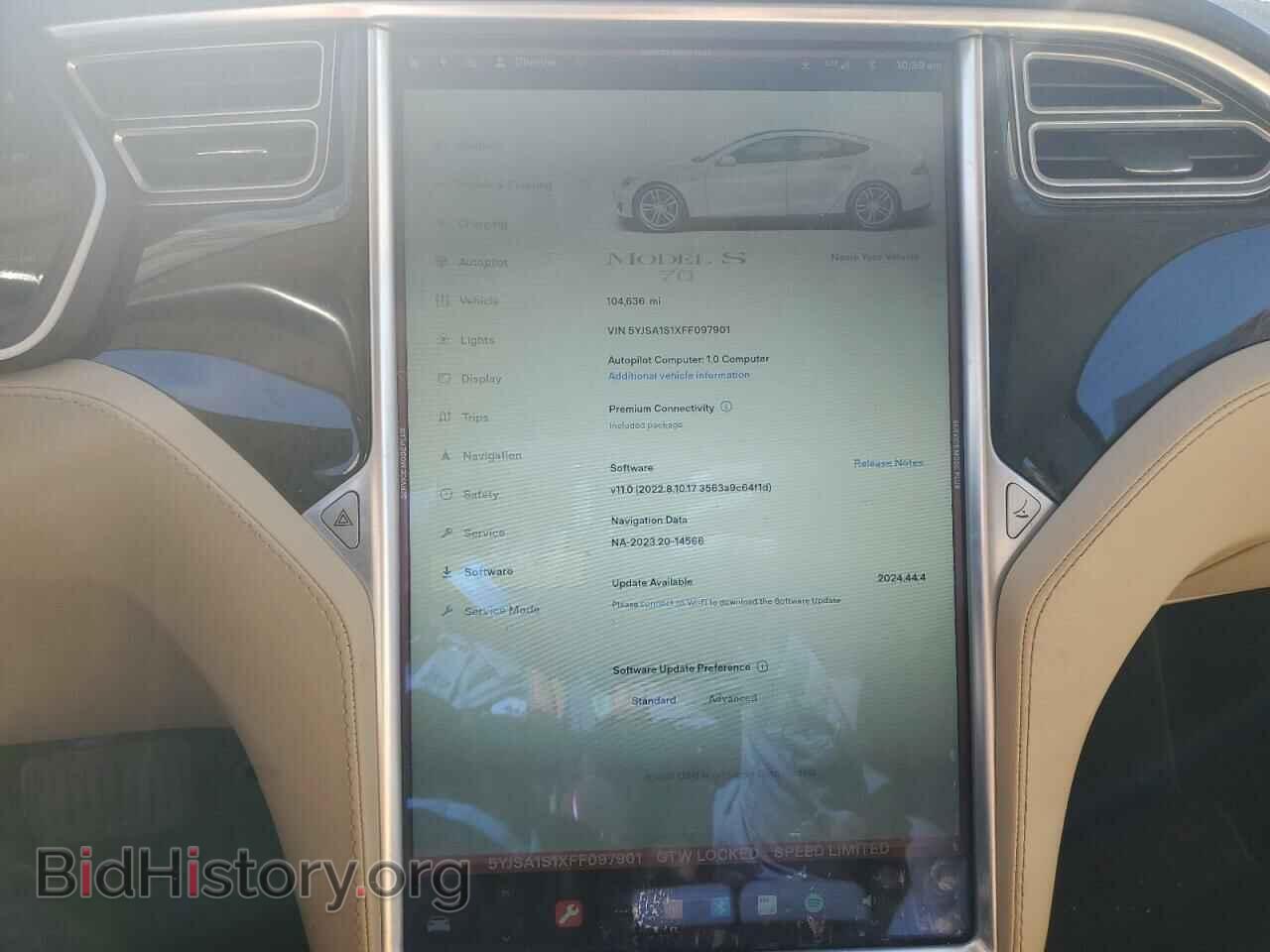 2015 TESLA MODEL S - VIN: 5YJSA1S1XFF097901 - Фото 9