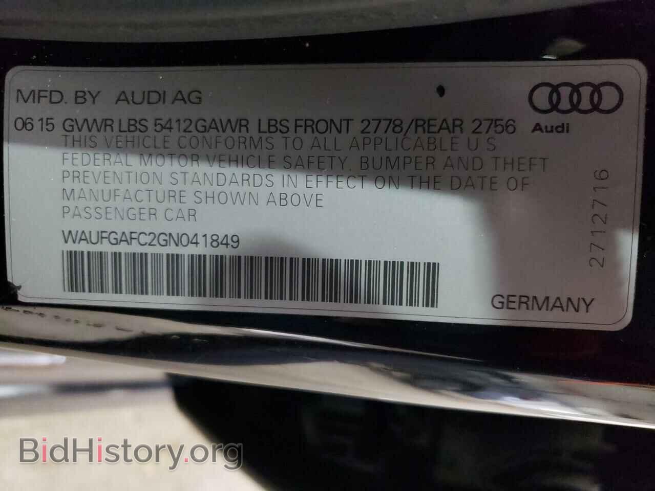 2016 AUDI A6 - VIN: WAUFGAFC2GN041849 - Фото 12