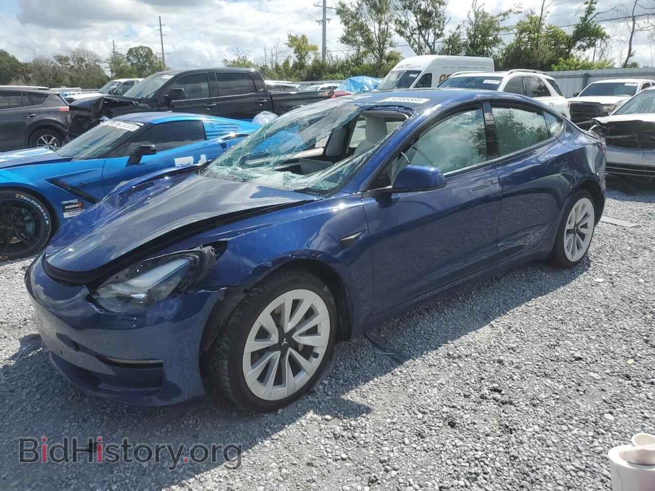 Photo 5YJ3E1EB8NF170596 - TESLA MODEL 3 2022