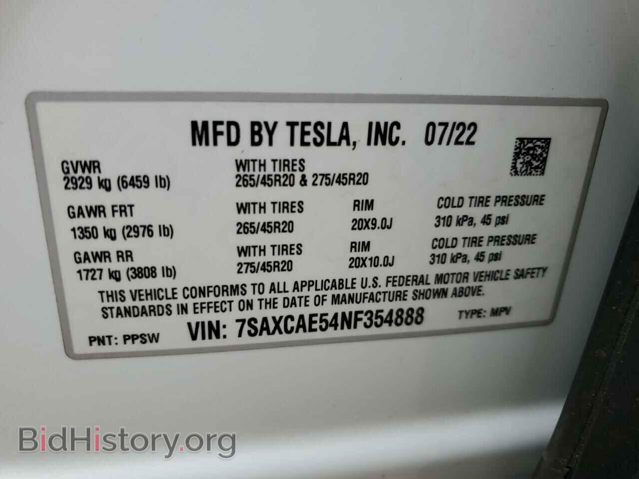 2022 TESLA MODEL X - VIN: 7SAXCAE54NF354888 - Photo 13