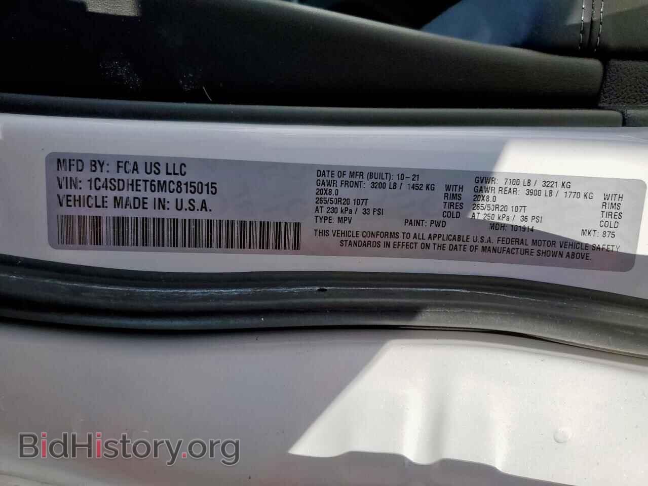 2021 DODGE DURANGO - VIN: 1C4SDHET6MC815015 - Photo 14
