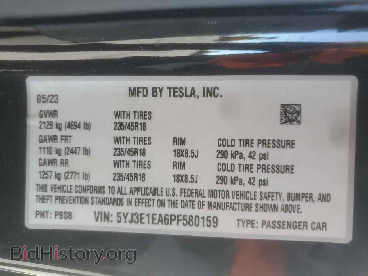 2023 TESLA MODEL 3 - VIN: 5YJ3E1EA6PF580159 - Photo 12
