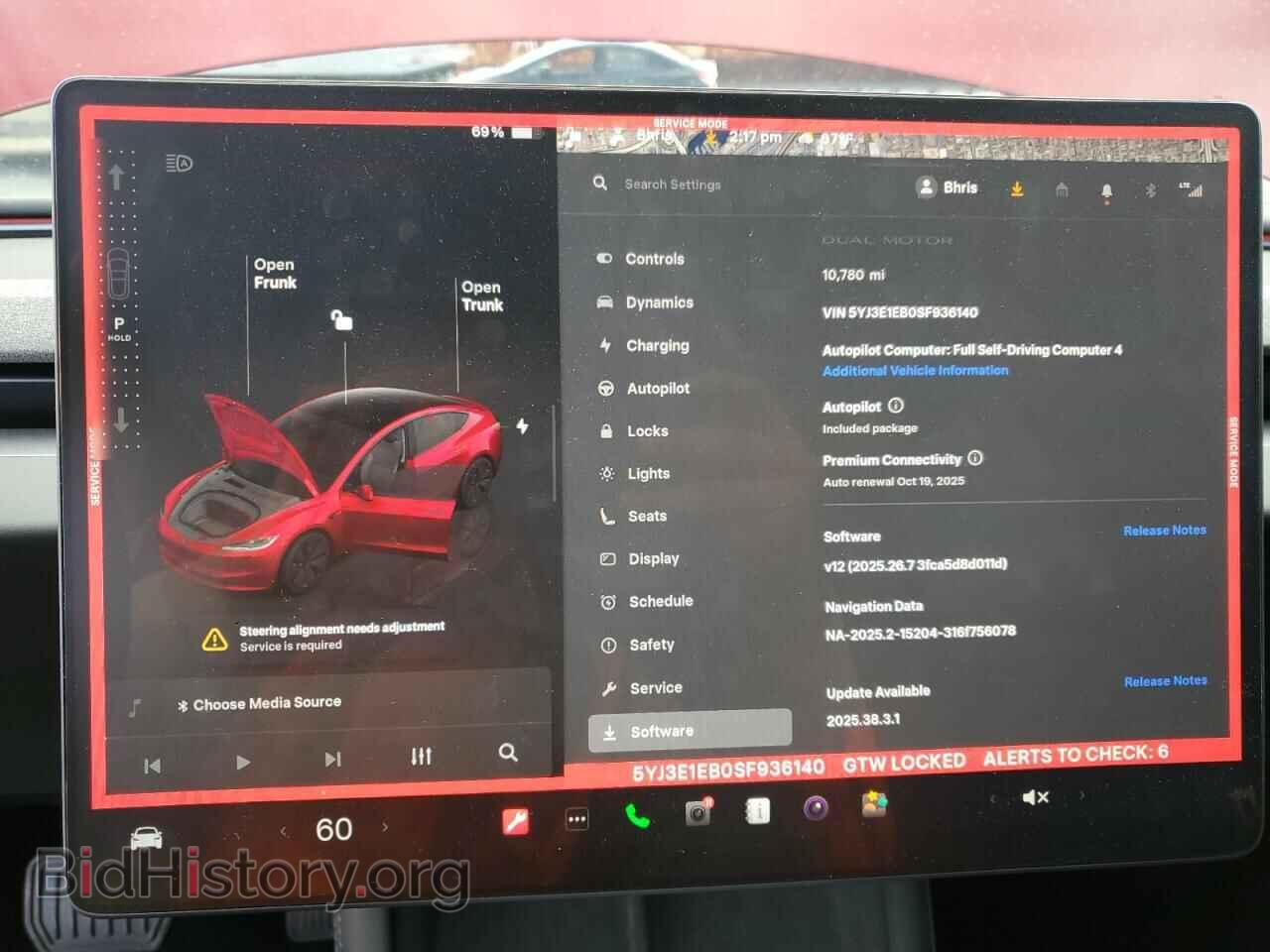 2025 TESLA MODEL 3 - VIN: 5YJ3E1EB0SF936140 - Фото 9