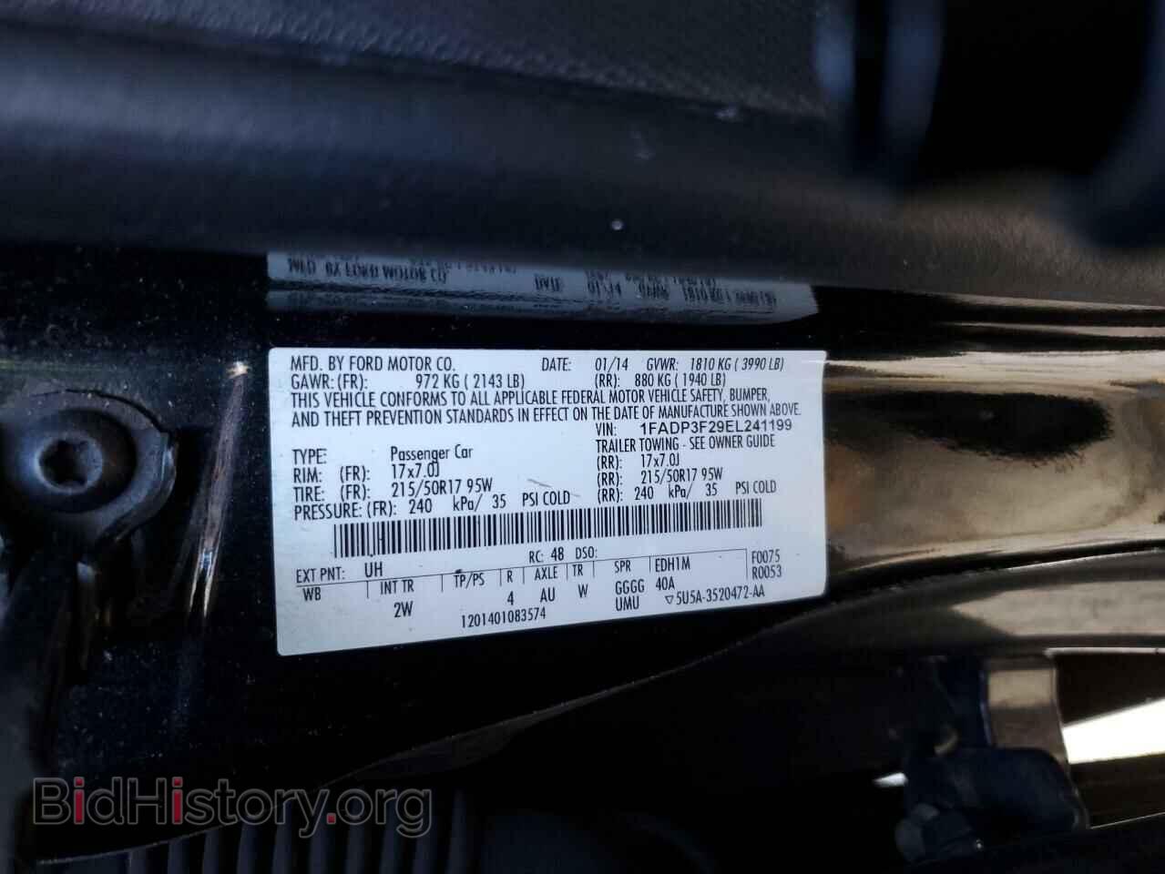 2014 FORD FOCUS - VIN: 1FADP3F29EL241199 - Фото 12