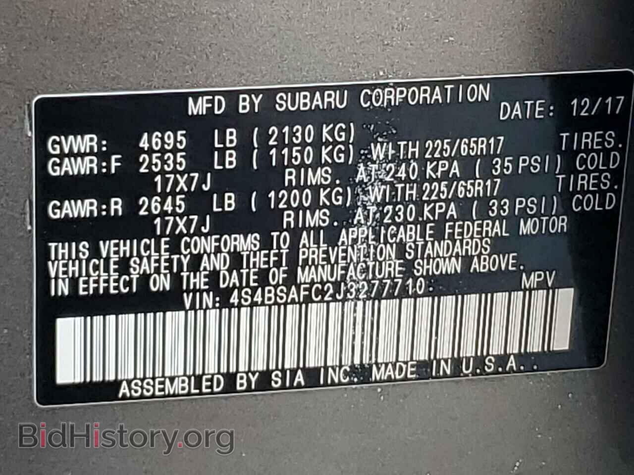 2018 SUBARU OUTBACK - VIN: 4S4BSAFC2J3277710 - Фото 13