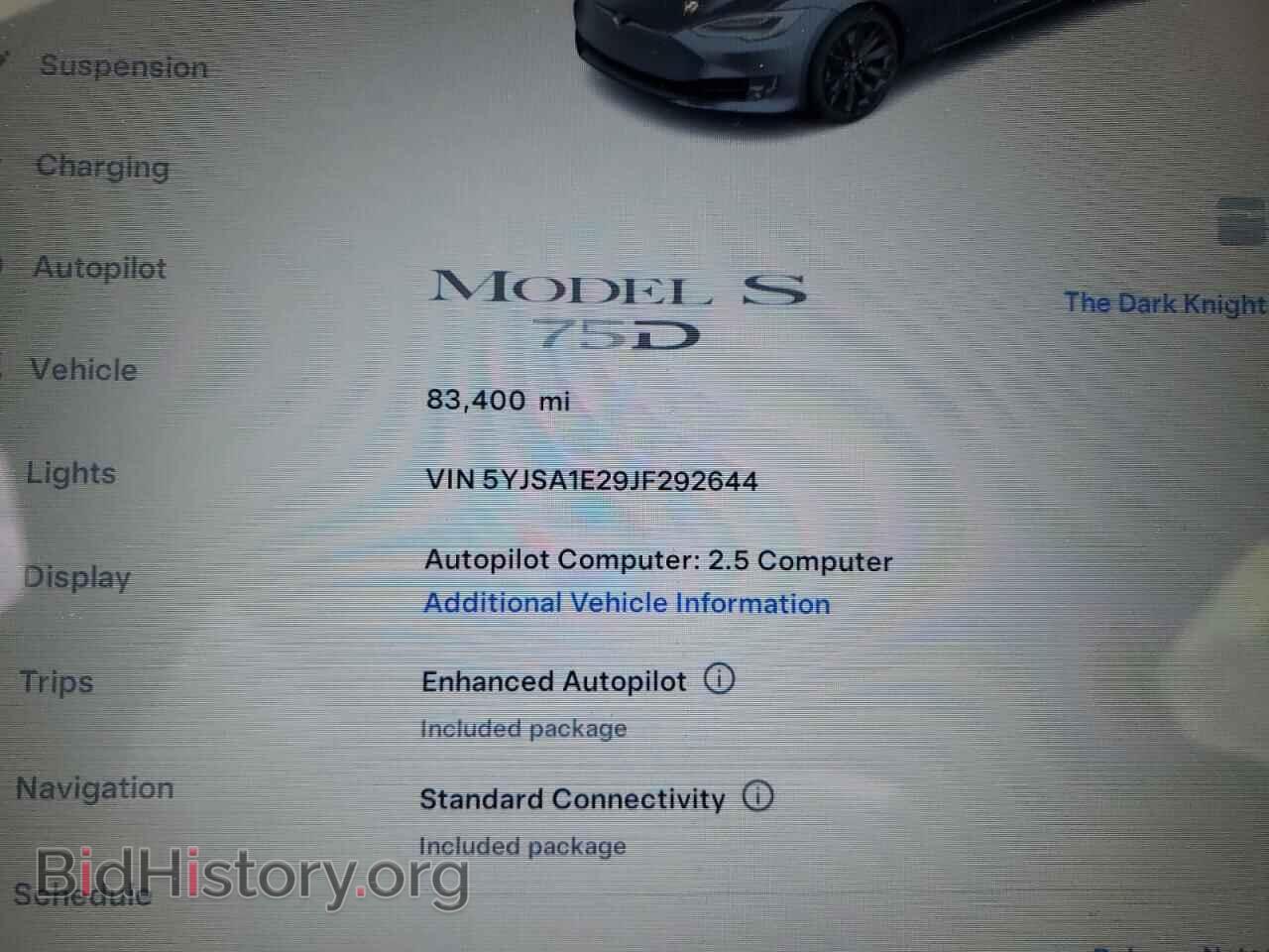 2018 TESLA MODEL S - VIN: 5YJSA1E29JF292644 - Photo 9