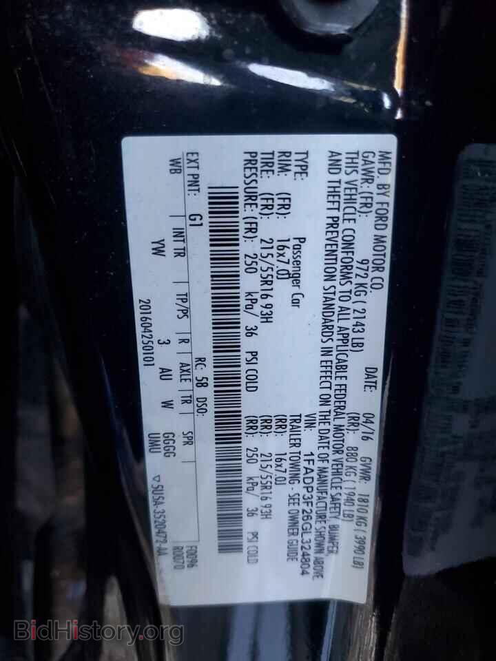 2016 FORD FOCUS - VIN: 1FADP3F26GL324804 - Фото 12