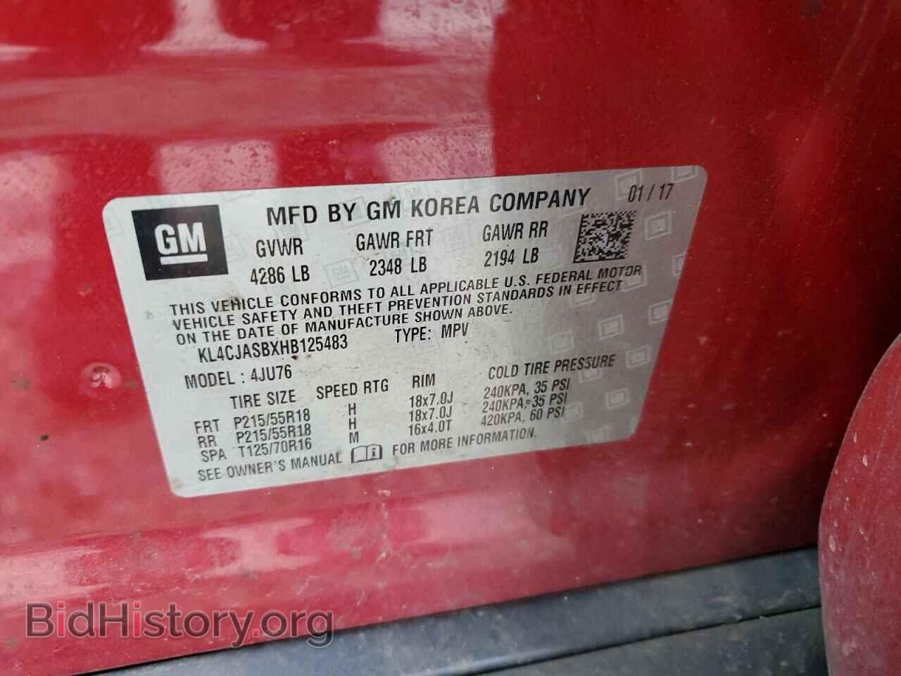 2017 BUICK ENCORE - VIN: KL4CJASBXHB125483 - Photo 13
