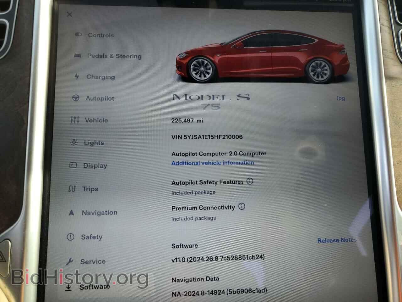 2017 TESLA MODEL S - VIN: 5YJSA1E15HF210006 - Photo 9