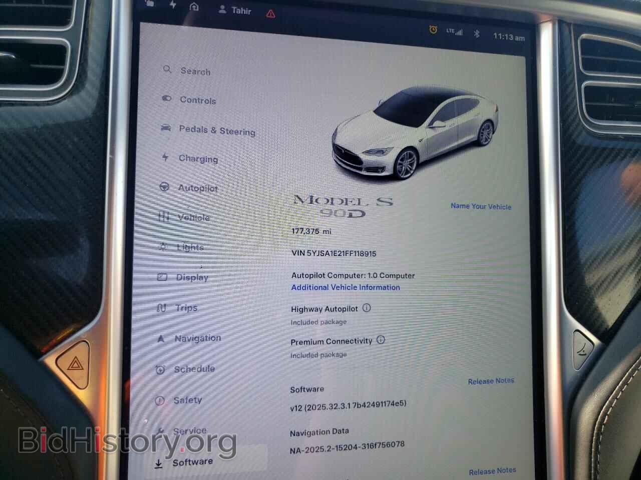 2015 TESLA MODEL S - VIN: 5YJSA1E21FF118915 - Фото 9