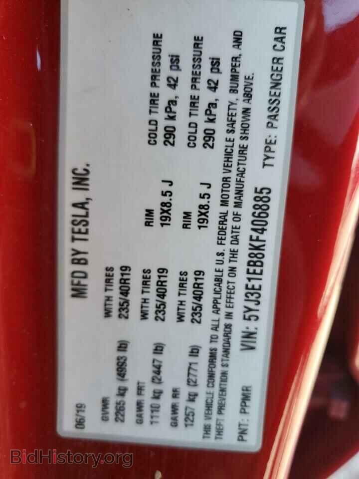 2019 TESLA MODEL 3 - VIN: 5YJ3E1EB8KF406885 - Photo 12