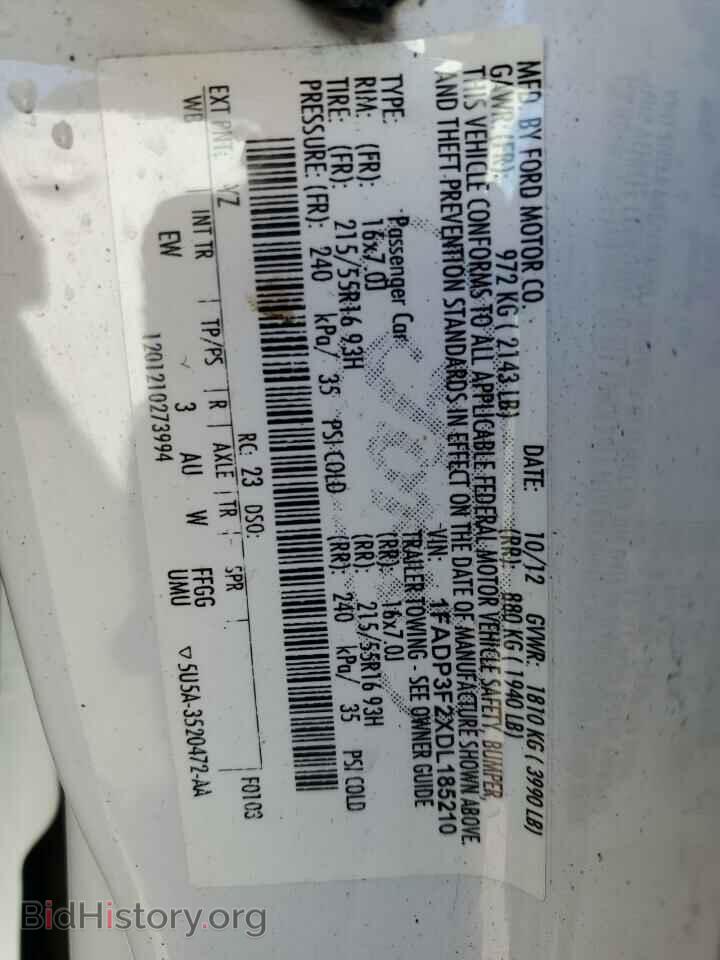 2013 FORD FOCUS - VIN: 1FADP3F2XDL185210 - Photo 12