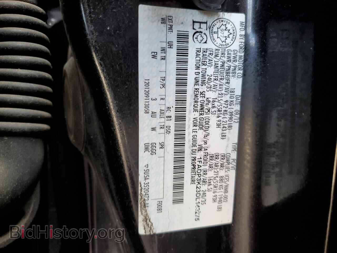 2013 FORD FOCUS - VIN: 1FADP3K23DL140275 - Фото 12