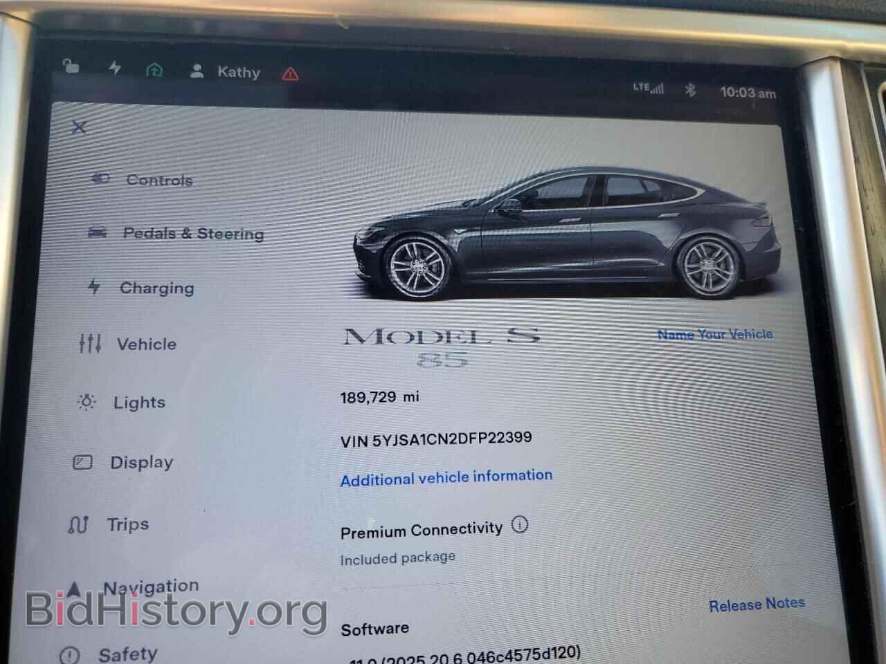 2013 TESLA MODEL S - VIN: 5YJSA1CN2DFP22399 - Photo 9