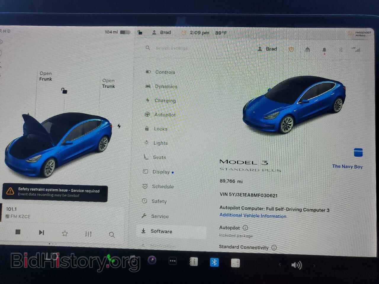 2021 TESLA MODEL 3 - VIN: 5YJ3E1EA8MF030621 - Photo 9
