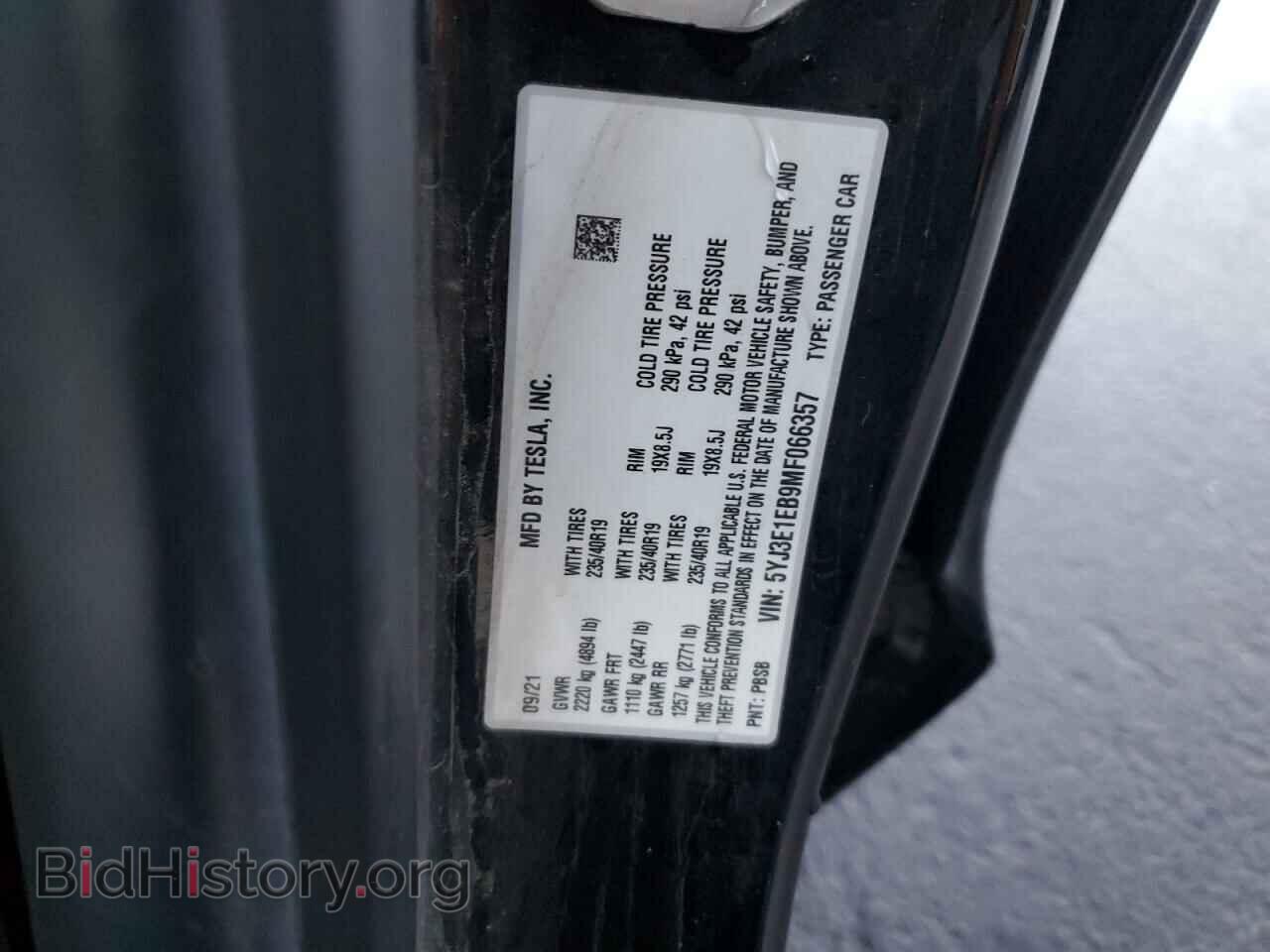 2021 TESLA MODEL 3 - VIN: 5YJ3E1EB9MF066357 - Photo 13