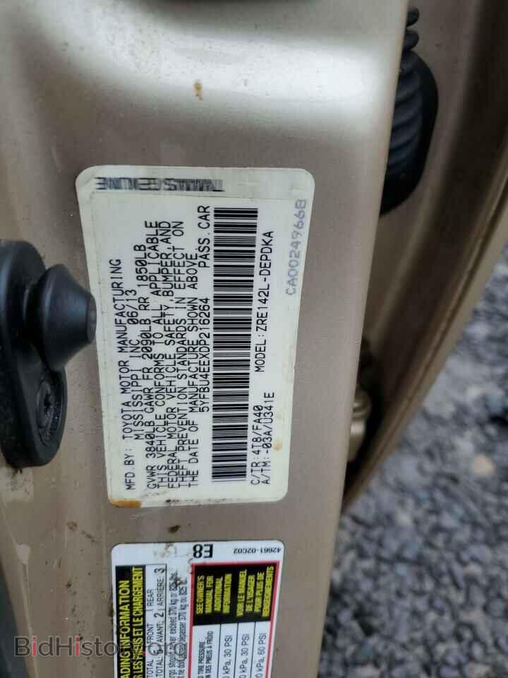 2013 TOYOTA COROLLA - VIN: 5YFBU4EEXDP216264 - Фото 12